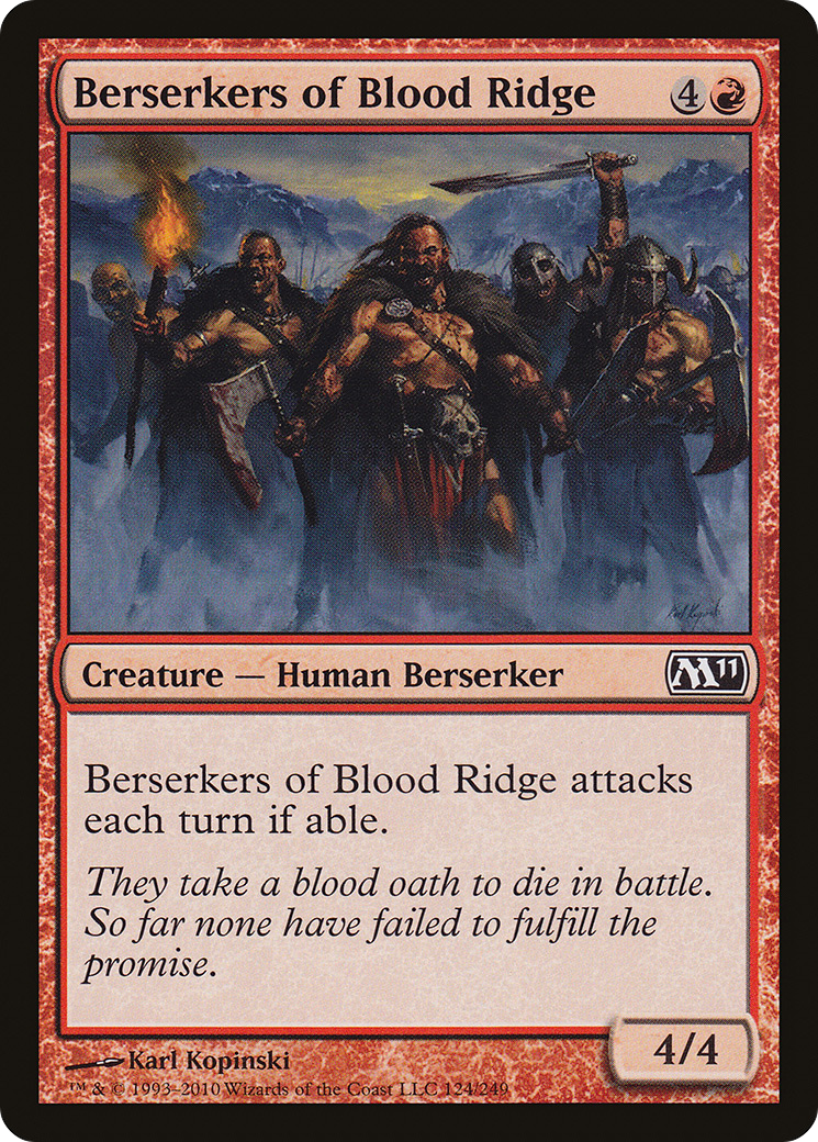 Berserkers of Blood Ridge (M11-124) - Magic 2011 - Premium MTG Single from Wizards of the Coast - Just $0.08! Shop now at Game Crave Tournament Store