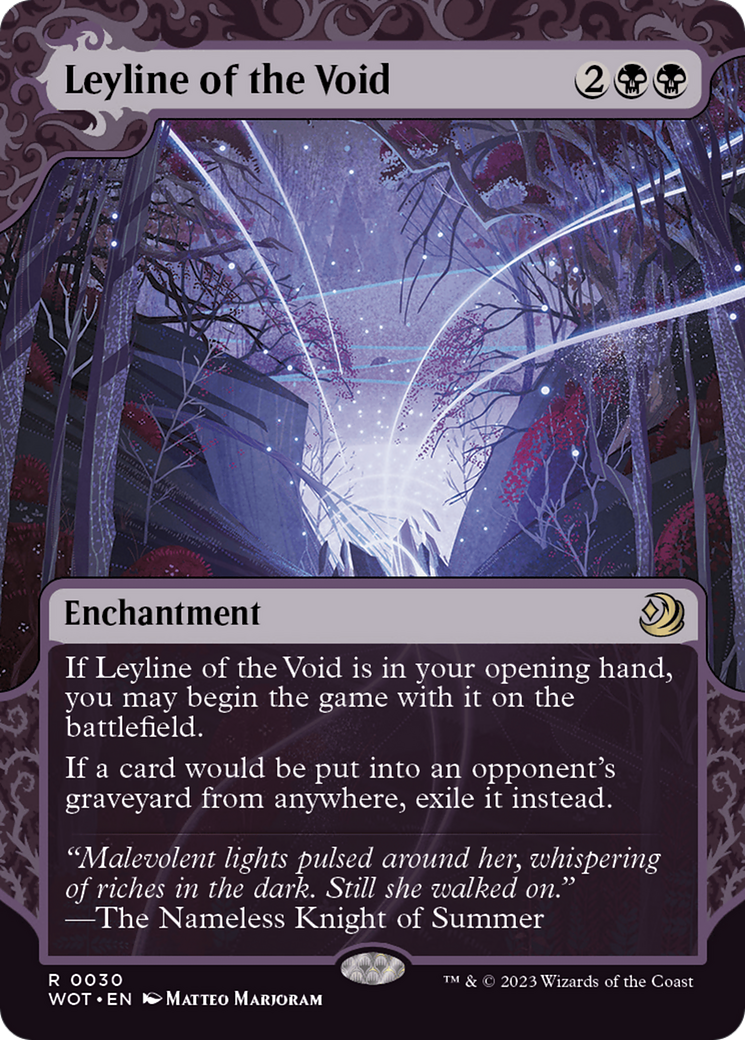 Leyline of the Void (WOT-030) - Wilds of Eldraine: Enchanting Tales: (Showcase) (Borderless) - Premium MTG Single from Wizards of the Coast - Just $0.09! Shop now at Game Crave Tournament Store