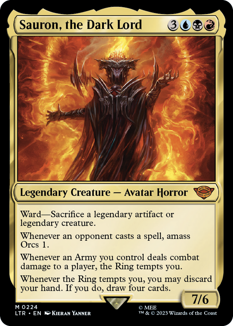 Sauron, the Dark Lord (LTR-224) - The Lord of the Rings: Tales of Middle-earth Foil - Premium MTG Single from Wizards of the Coast - Just $4.43! Shop now at Game Crave Tournament Store