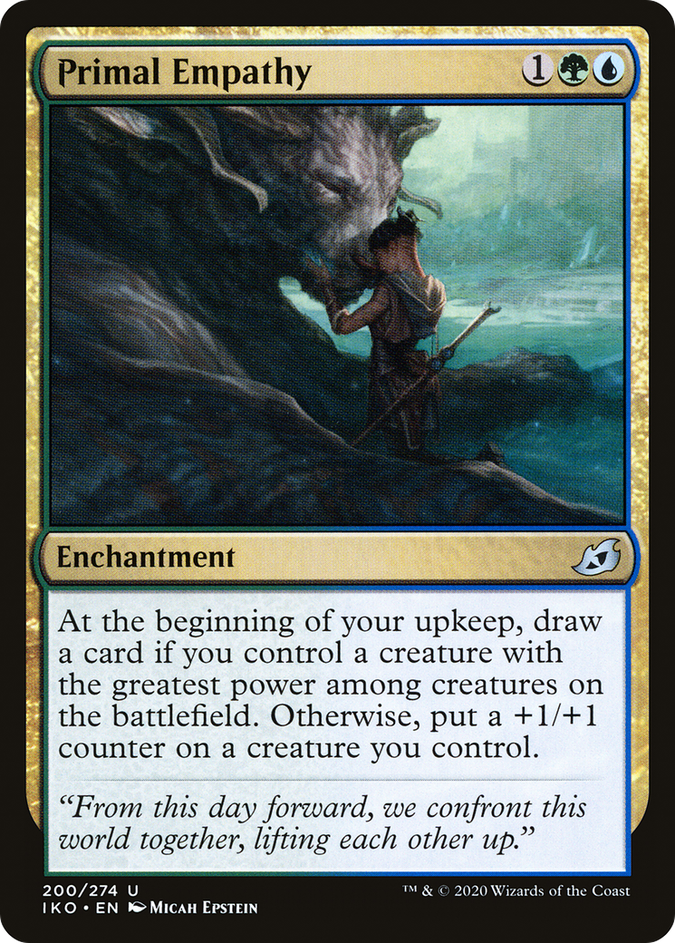 Primal Empathy (IKO-200) - Ikoria: Lair of Behemoths Foil - Premium MTG Single from Wizards of the Coast - Just $0.08! Shop now at Game Crave Tournament Store