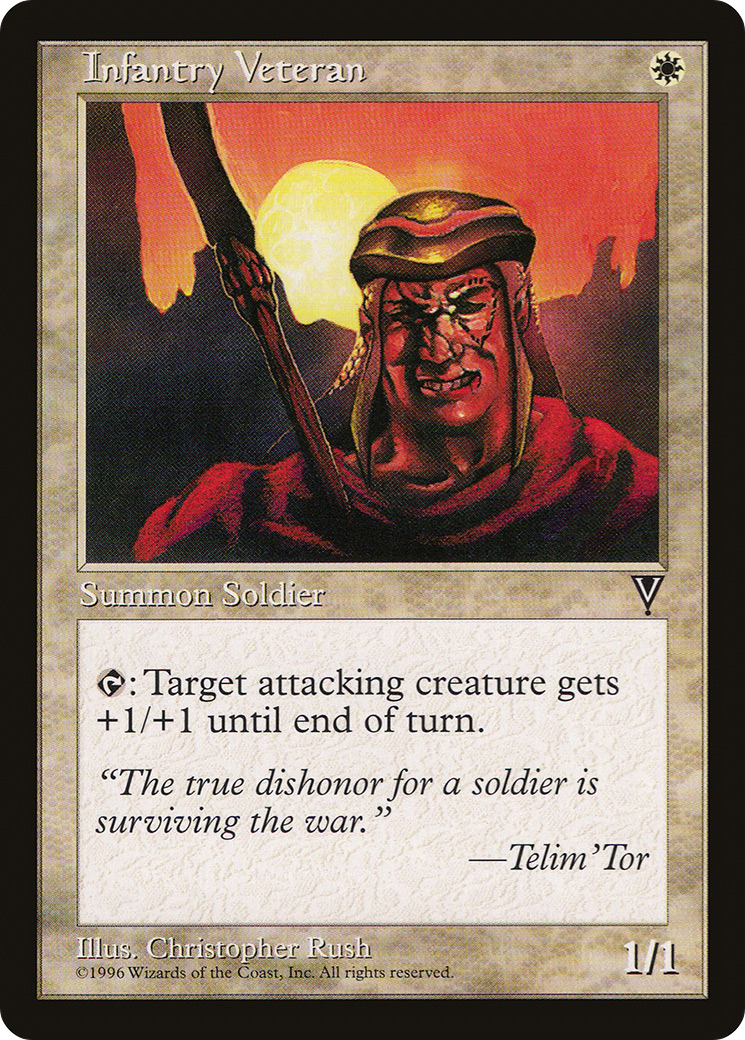 Infantry Veteran (VIS-009) - Visions - Premium MTG Single from Wizards of the Coast - Just $0.08! Shop now at Game Crave Tournament Store