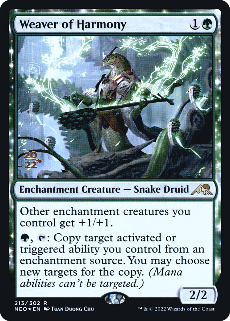 Weaver of Harmony (PNEO-213S) - Kamigawa: Neon Dynasty Promos Foil - Premium MTG Single from Wizards of the Coast - Just $0.51! Shop now at Game Crave Tournament Store
