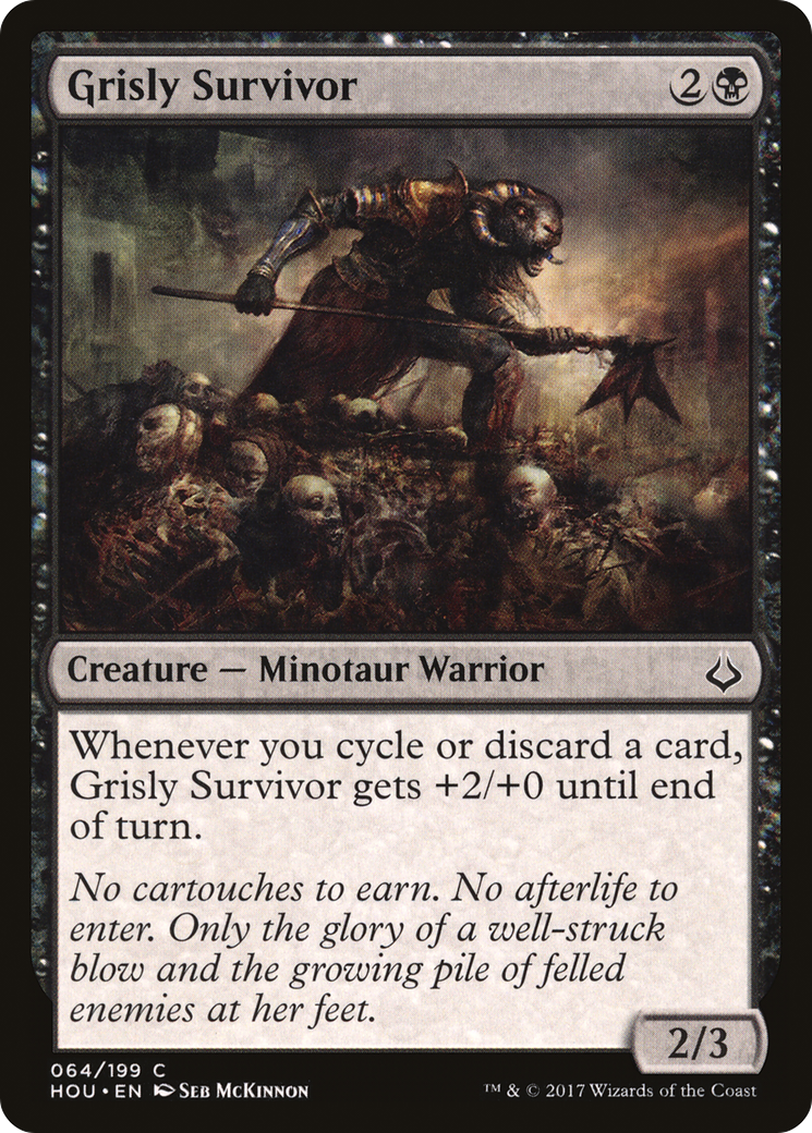 Grisly Survivor (HOU-064) - Hour of Devastation Foil - Premium MTG Single from Wizards of the Coast - Just $0.08! Shop now at Game Crave Tournament Store
