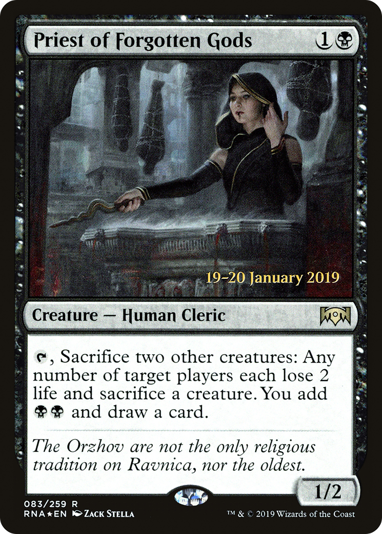 Priest of Forgotten Gods (PRNA-83S) - Ravnica Allegiance Promos Foil - Premium MTG Single from Wizards of the Coast - Just $1.61! Shop now at Game Crave Tournament Store