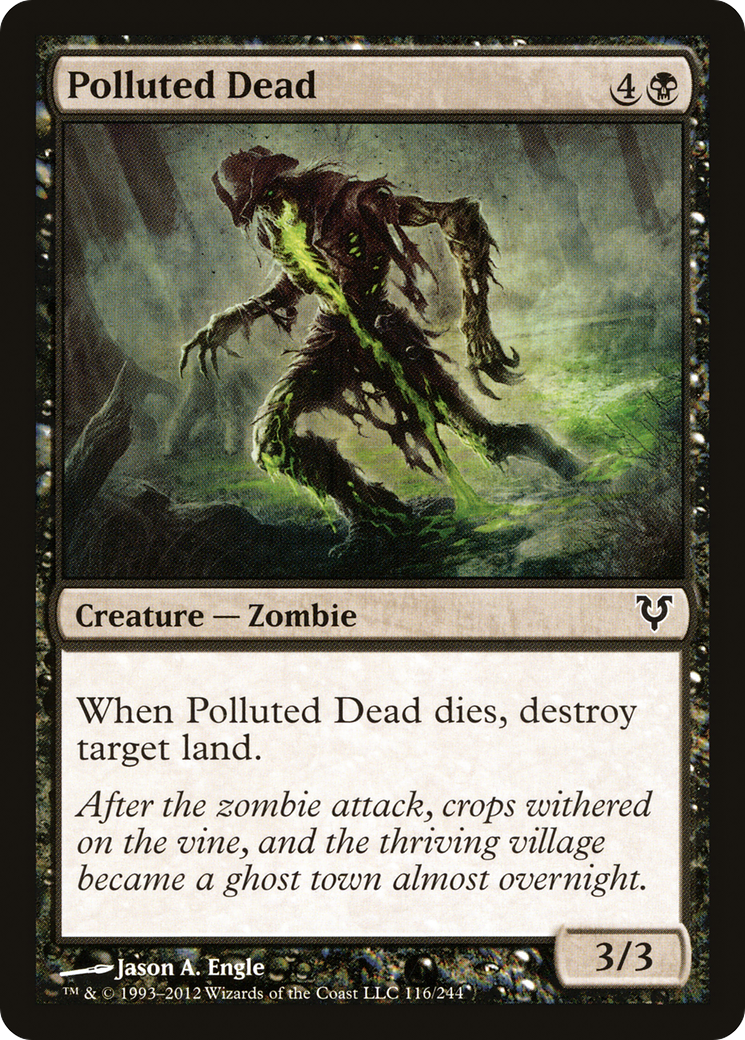 Polluted Dead (AVR-116) - Avacyn Restored Foil - Premium MTG Single from Wizards of the Coast - Just $0.13! Shop now at Game Crave Tournament Store