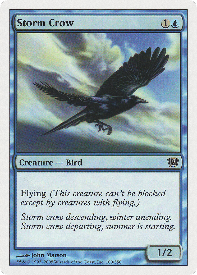 Storm Crow (9ED-100) - Ninth Edition - Premium MTG Single from Wizards of the Coast - Just $0.25! Shop now at Game Crave Tournament Store