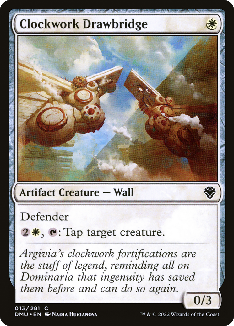 Clockwork Drawbridge (DMU-013) - Dominaria United Foil - Premium MTG Single from Wizards of the Coast - Just $0.25! Shop now at Game Crave Tournament Store