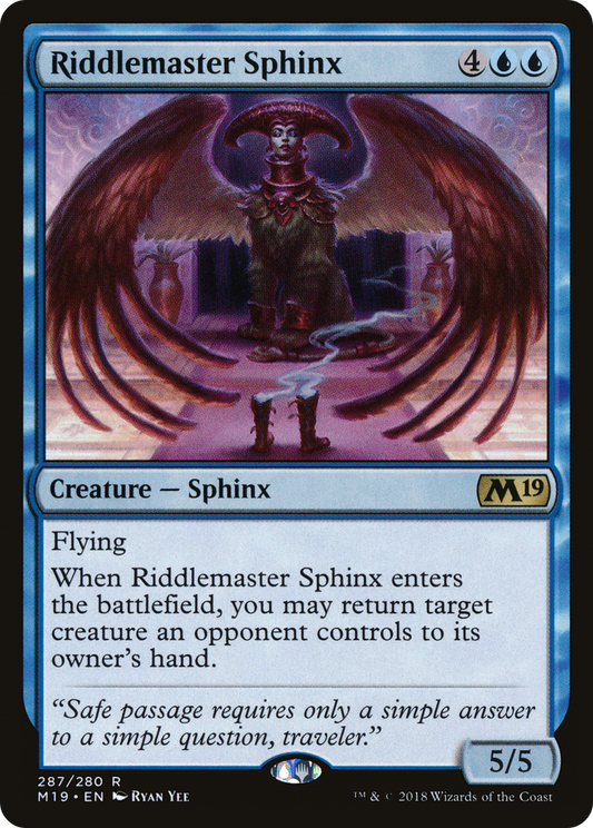 Riddlemaster Sphinx (M19-287) - Core Set 2019 - Premium MTG Single from Wizards of the Coast - Just $0.08! Shop now at Game Crave Tournament Store