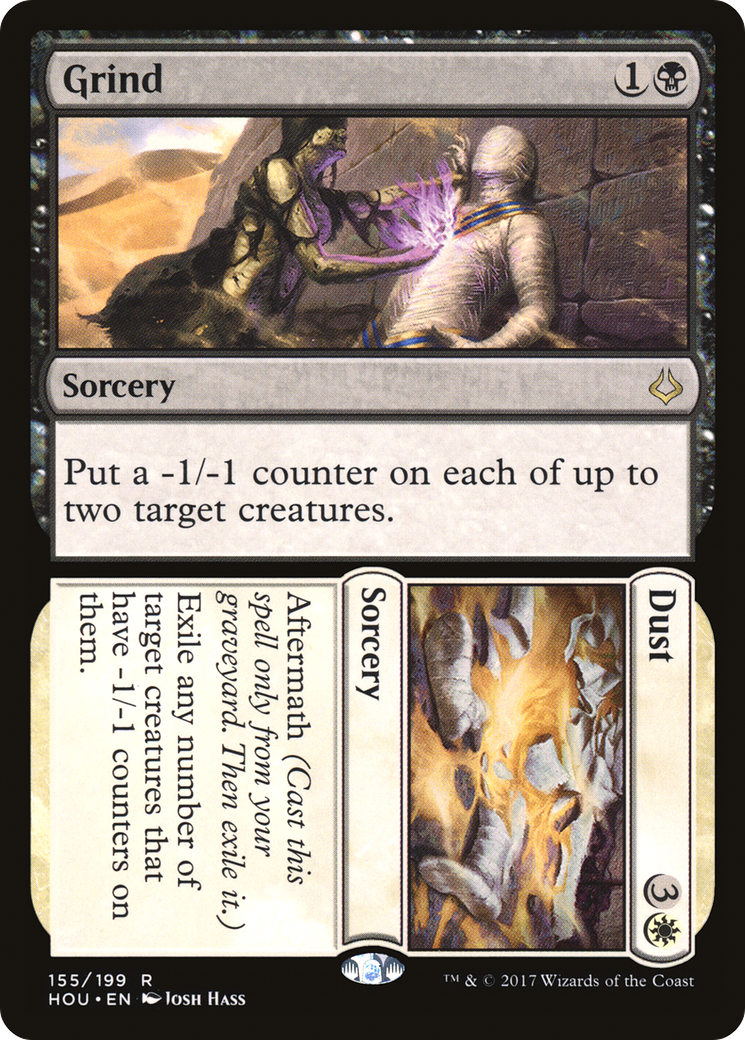 Grind // Dust (HOU-155) - Hour of Devastation Foil - Premium MTG Single from Wizards of the Coast - Just $0.09! Shop now at Game Crave Tournament Store