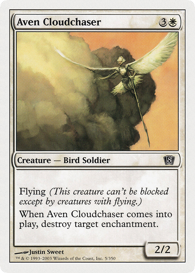 Aven Cloudchaser (8ED-005) - Eighth Edition - Premium MTG Single from Wizards of the Coast - Just $0.25! Shop now at Game Crave Tournament Store