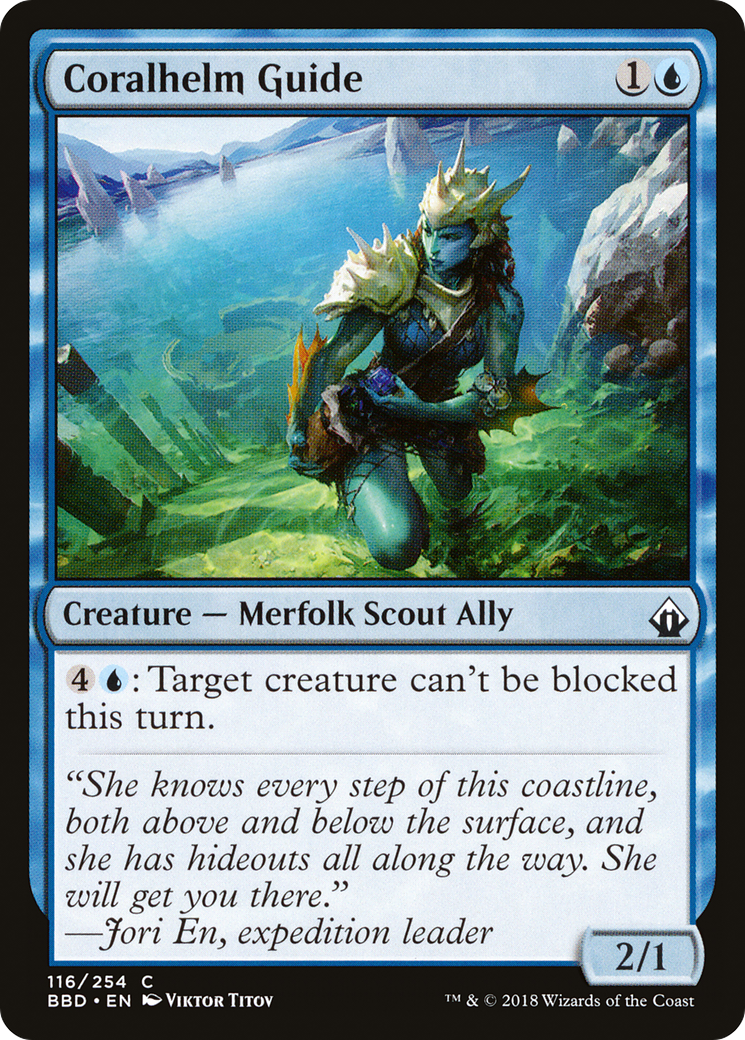 Coralhelm Guide (BBD-116) - Battlebond Foil - Premium MTG Single from Wizards of the Coast - Just $0.08! Shop now at Game Crave Tournament Store
