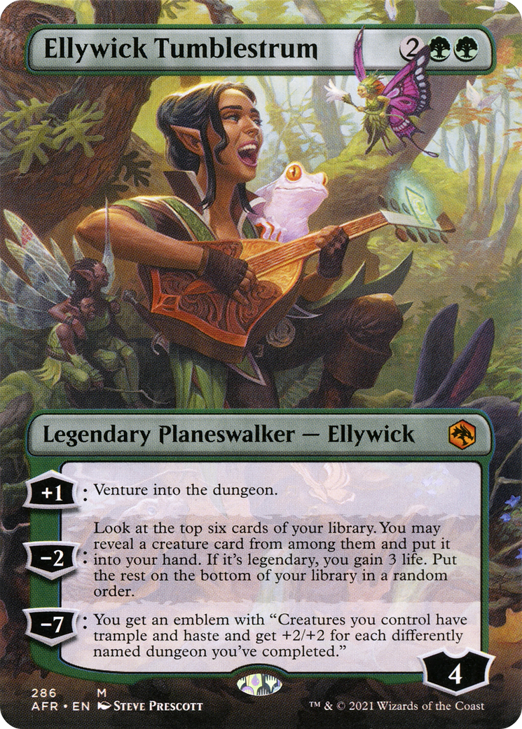 Ellywick Tumblestrum (AFR-286) - Adventures in the Forgotten Realms (Borderless) Foil - Premium MTG Single from Wizards of the Coast - Just $0.18! Shop now at Game Crave Tournament Store