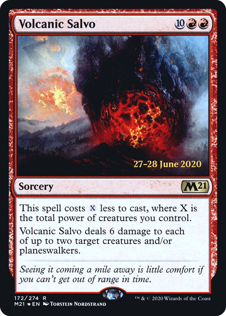 Volcanic Salvo (PM21-172S) - Core Set 2021 Promos Foil - Premium MTG Single from Wizards of the Coast - Just $0.11! Shop now at Game Crave Tournament Store