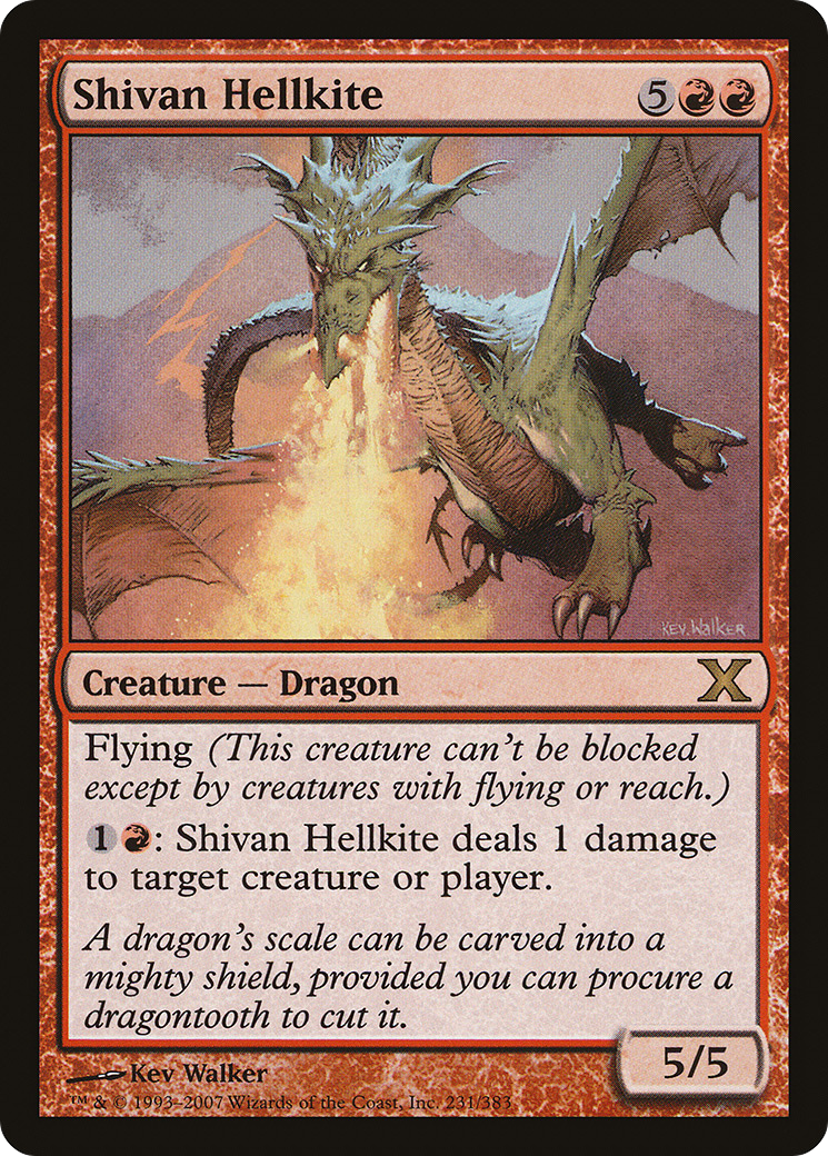 Shivan Hellkite (10E-231) - Tenth Edition - Premium MTG Single from Wizards of the Coast - Just $0.08! Shop now at Game Crave Tournament Store