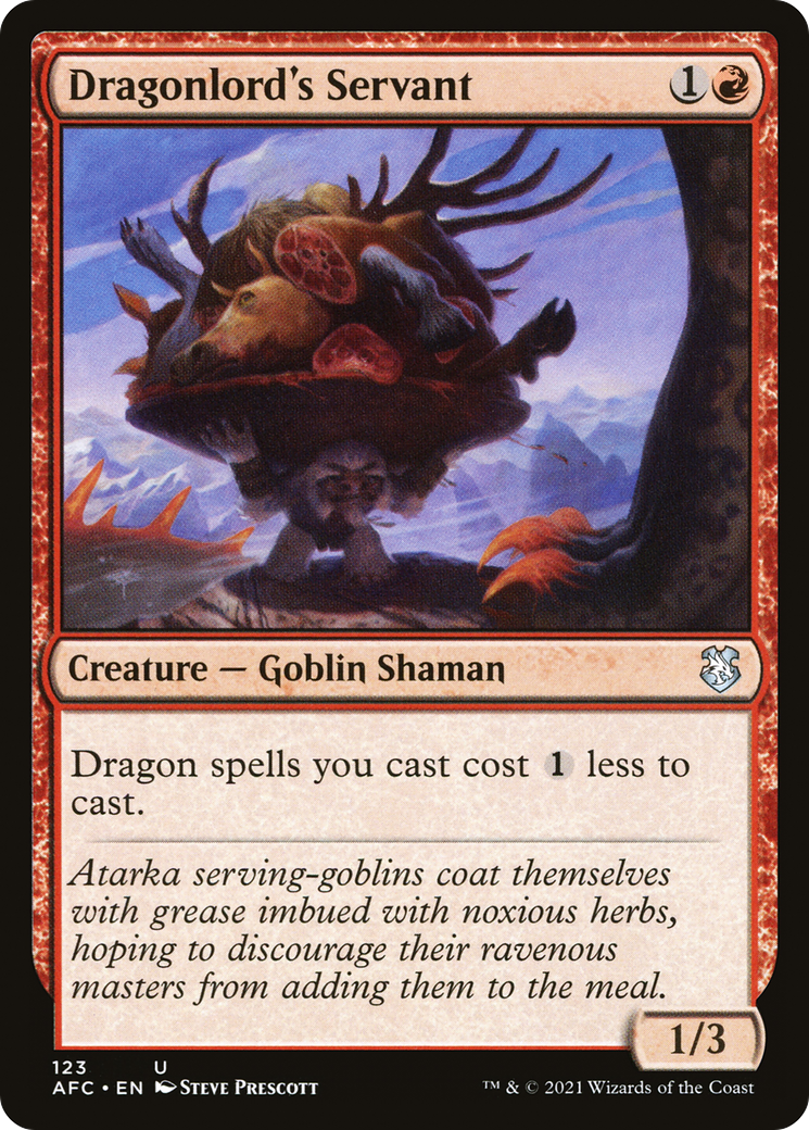 Dragonlord's Servant (AFC-123) - Forgotten Realms Commander - Premium MTG Single from Wizards of the Coast - Just $0.68! Shop now at Game Crave Tournament Store