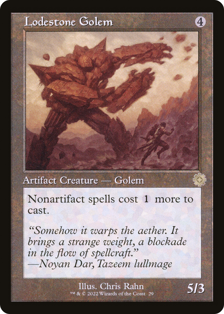 Lodestone Golem (BRR-029) - The Brothers' War Retro Artifacts Foil - Premium MTG Single from Wizards of the Coast - Just $0.30! Shop now at Game Crave Tournament Store