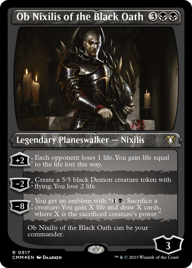 Ob Nixilis of the Black Oath (CMM-517) - Commander Masters Etched Foil - Premium MTG Single from Wizards of the Coast - Just $1.27! Shop now at Game Crave Tournament Store