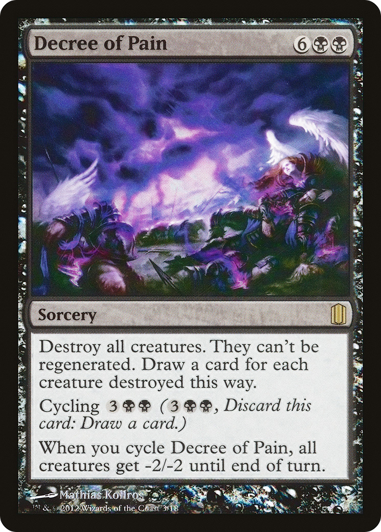 Decree of Pain (CM1-003) - Commander's Arsenal Foil - Premium MTG Single from Wizards of the Coast - Just $0.76! Shop now at Game Crave Tournament Store