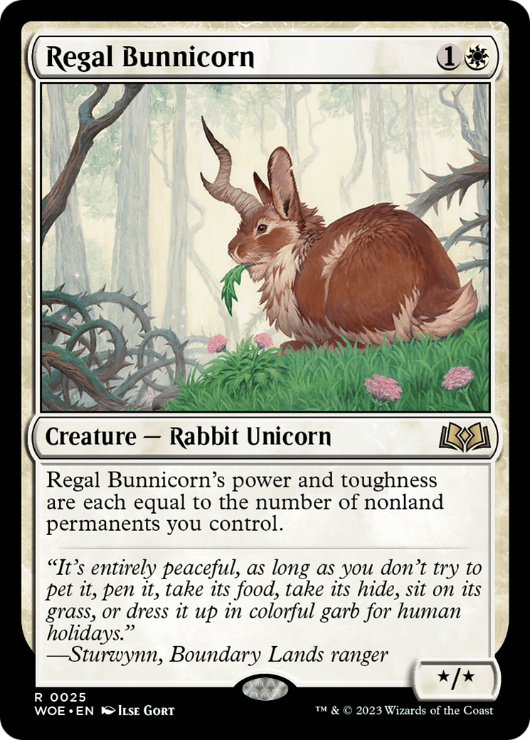 Regal Bunnicorn (WOE-025) - Wilds of Eldraine - Premium MTG Single from Wizards of the Coast - Just $0.11! Shop now at Game Crave Tournament Store