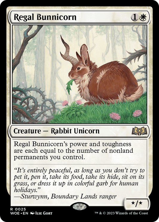 Regal Bunnicorn (WOE-025) - Wilds of Eldraine - Premium MTG Single from Wizards of the Coast - Just $0.11! Shop now at Game Crave Tournament Store