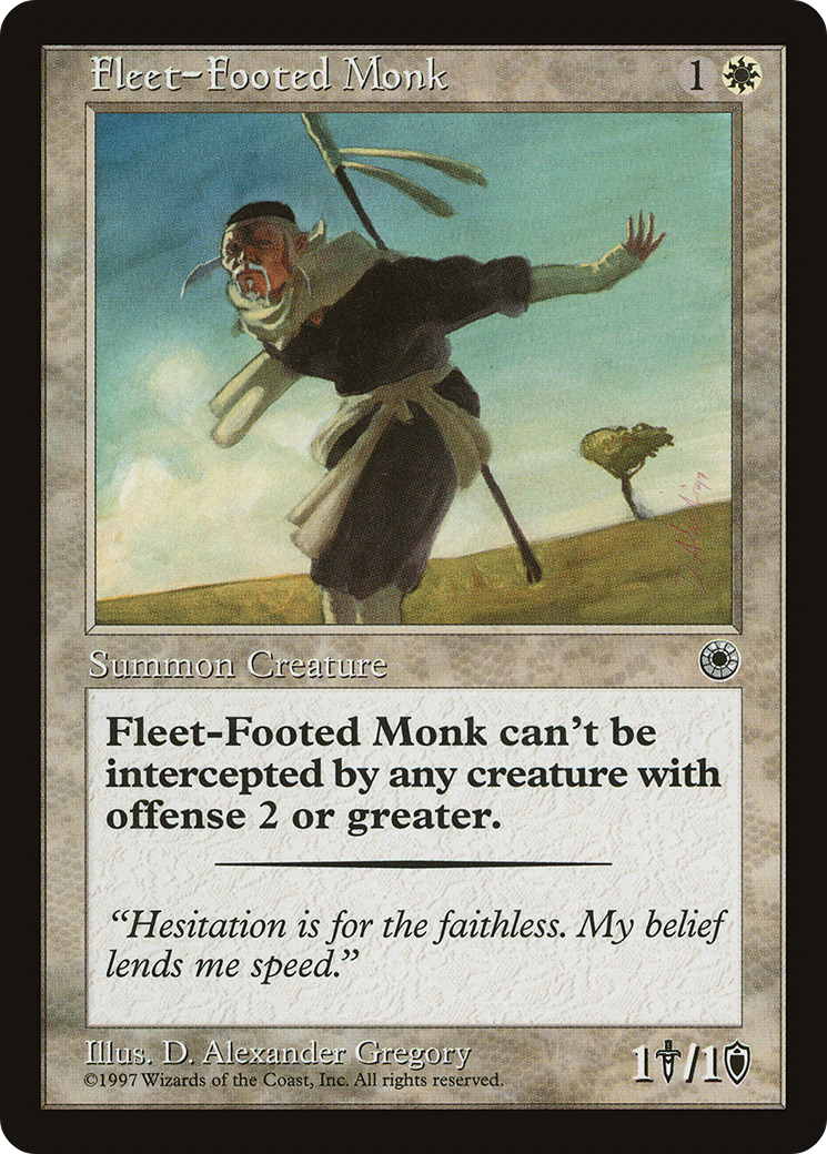 Fleet-Footed Monk (POR-015) - Portal - Premium MTG Single from Wizards of the Coast - Just $0.08! Shop now at Game Crave Tournament Store