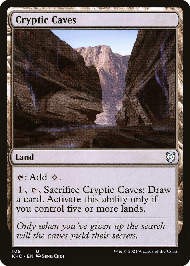 Cryptic Caves (KHC-109) - Kaldheim Commander - Premium MTG Single from Wizards of the Coast - Just $0.25! Shop now at Game Crave Tournament Store