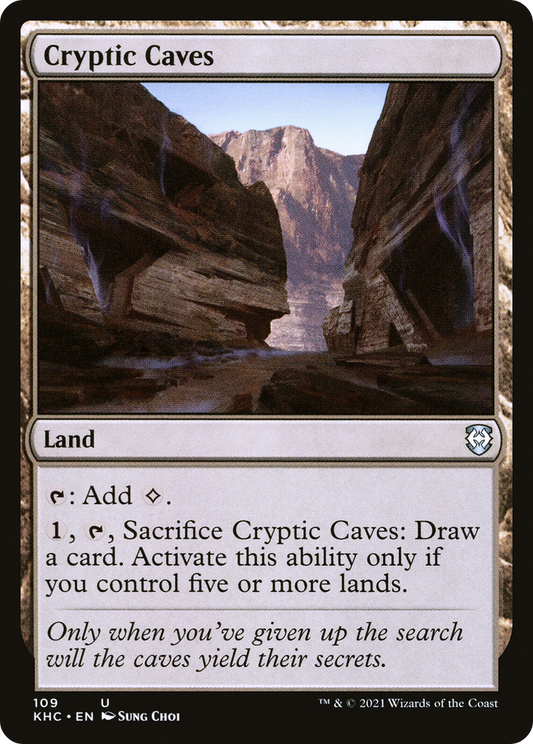 Cryptic Caves (KHC-109) - Kaldheim Commander - Premium MTG Single from Wizards of the Coast - Just $0.25! Shop now at Game Crave Tournament Store