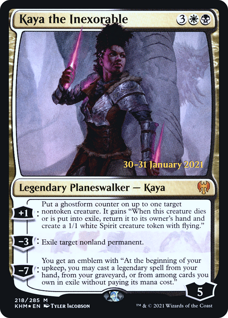Kaya the Inexorable (PKHM-218S) - Kaldheim Promos Foil - Premium MTG Single from Wizards of the Coast - Just $2.02! Shop now at Game Crave Tournament Store