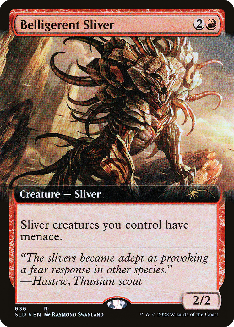 Belligerent Sliver (SLD-636) - Secret Lair Drop: (Extended Art) Foil - Premium MTG Single from Wizards of the Coast - Just $0.26! Shop now at Game Crave Tournament Store
