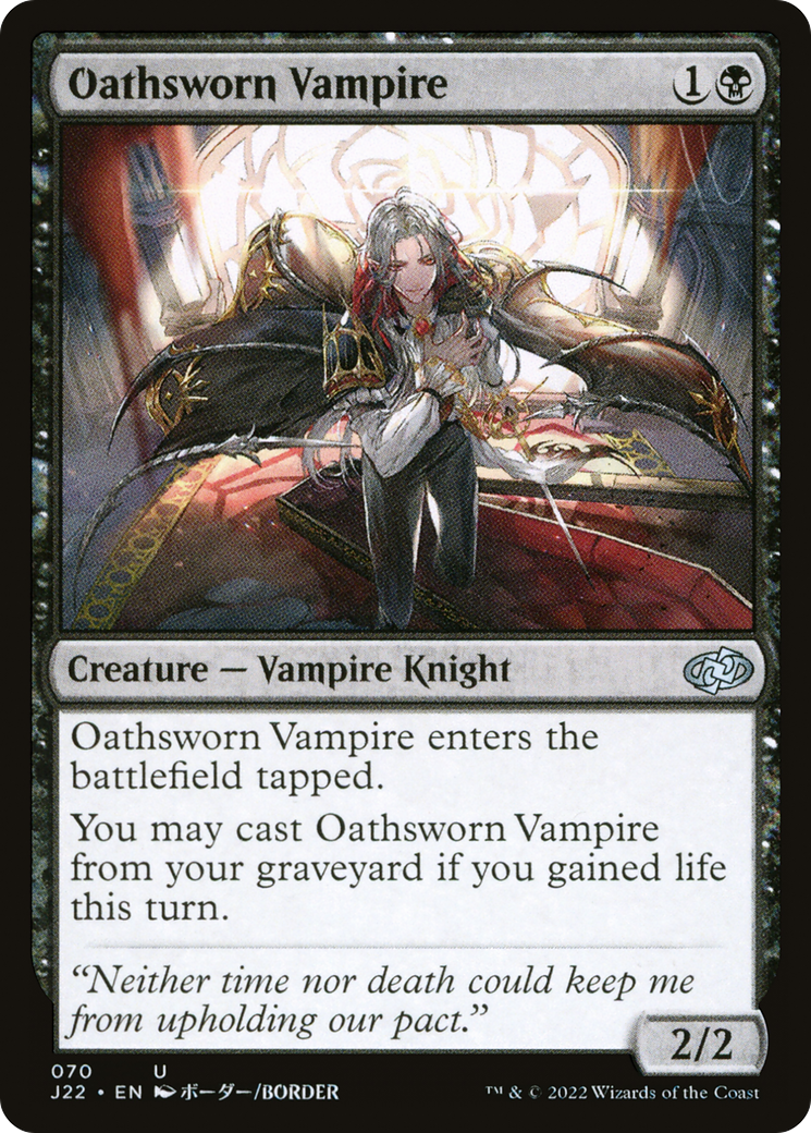 Oathsworn Vampire (J22-070) - Jumpstart 2022 - Premium MTG Single from Wizards of the Coast - Just $0.08! Shop now at Game Crave Tournament Store