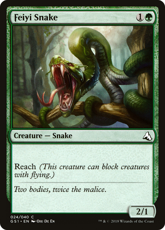 Feiyi Snake (GS1-024) - Global Series Jiang Yanggu & Mu Yanling - Premium MTG Single from Wizards of the Coast - Just $0.08! Shop now at Game Crave Tournament Store