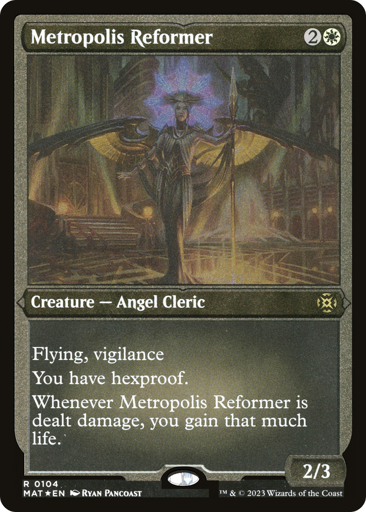 Metropolis Reformer (MAT-104) - March of the Machine: The Aftermath Etched Foil - Premium MTG Single from Wizards of the Coast - Just $0.19! Shop now at Game Crave Tournament Store