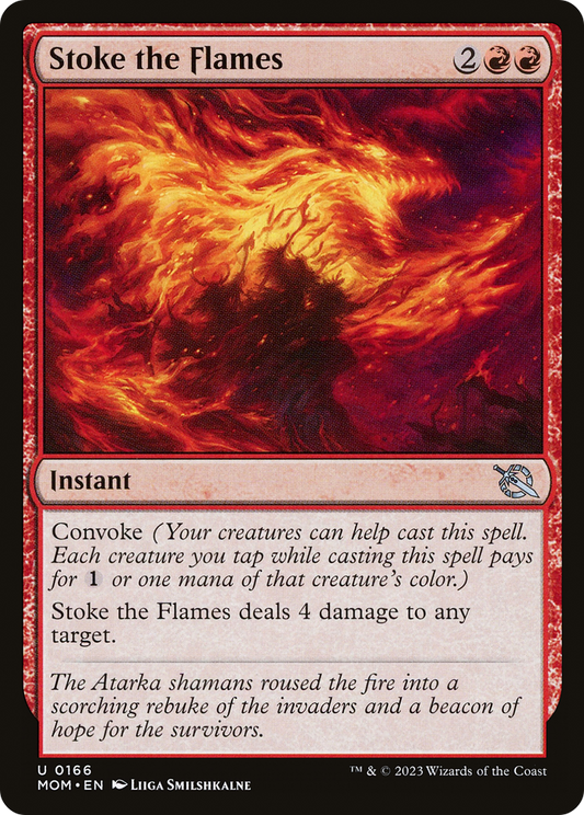 Stoke the Flames (MOM-166) - March of the Machine Foil - Premium MTG Single from Wizards of the Coast - Just $0.08! Shop now at Game Crave Tournament Store