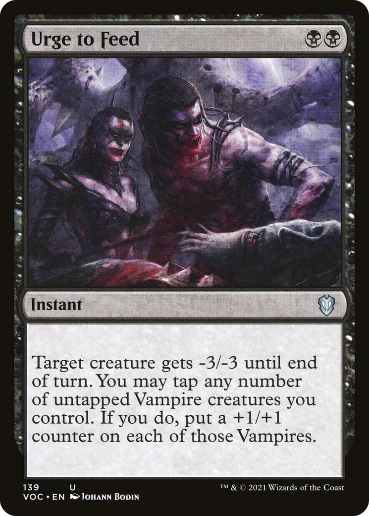 Urge to Feed (VOC-139) - Crimson Vow Commander - Premium MTG Single from Wizards of the Coast - Just $0.25! Shop now at Game Crave Tournament Store