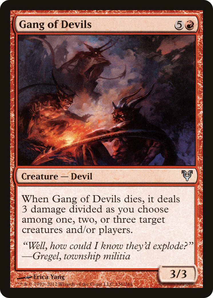 Gang of Devils (AVR-136) - Avacyn Restored - Premium MTG Single from Wizards of the Coast - Just $0.08! Shop now at Game Crave Tournament Store
