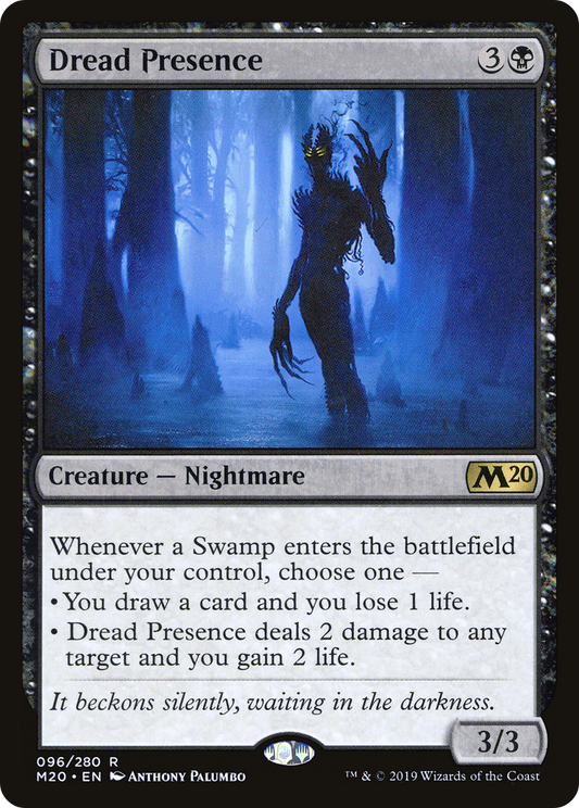 Dread Presence (M20-096) - Core Set 2020 Foil - Premium MTG Single from Wizards of the Coast - Just $0.95! Shop now at Game Crave Tournament Store