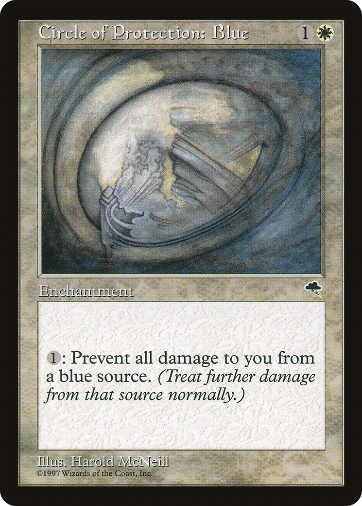 Circle of Protection: Blue (TMP-009) - Tempest - Premium MTG Single from Wizards of the Coast - Just $0.08! Shop now at Game Crave Tournament Store