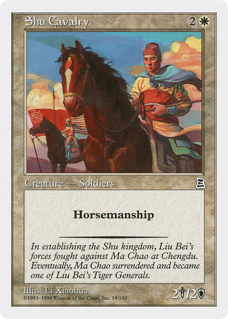 Shu Cavalry (PTK-019) - Portal Three Kingdoms - Premium MTG Single from Wizards of the Coast - Just $0.71! Shop now at Game Crave Tournament Store