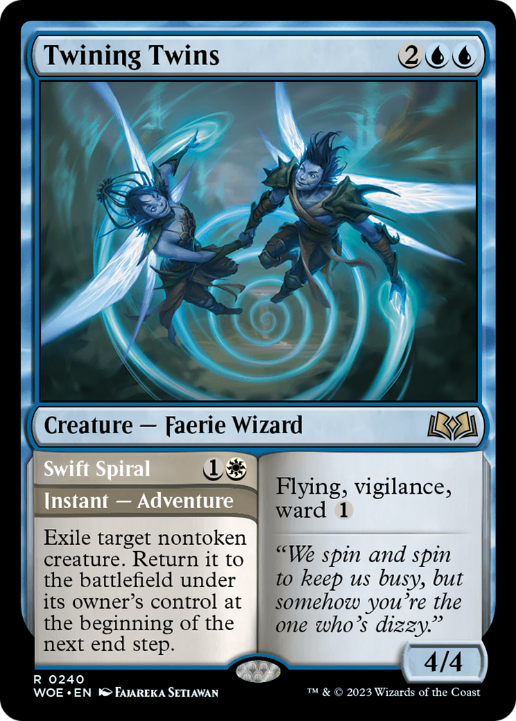 Twining Twins // Swift Spiral (WOE-240) - Wilds of Eldraine - Premium MTG Single from Wizards of the Coast - Just $0.08! Shop now at Game Crave Tournament Store