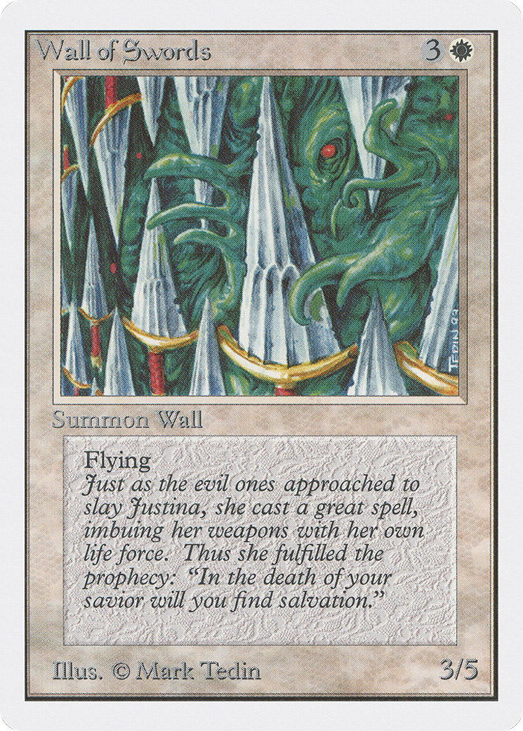Wall of Swords (2ED-043) - Unlimited Edition - Premium MTG Single from Wizards of the Coast - Just $4! Shop now at Game Crave Tournament Store