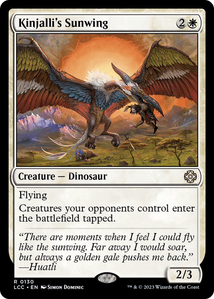 Kinjalli's Sunwing (LCC-130) - The Lost Caverns of Ixalan Commander - Premium MTG Single from Wizards of the Coast - Just $0.10! Shop now at Game Crave Tournament Store