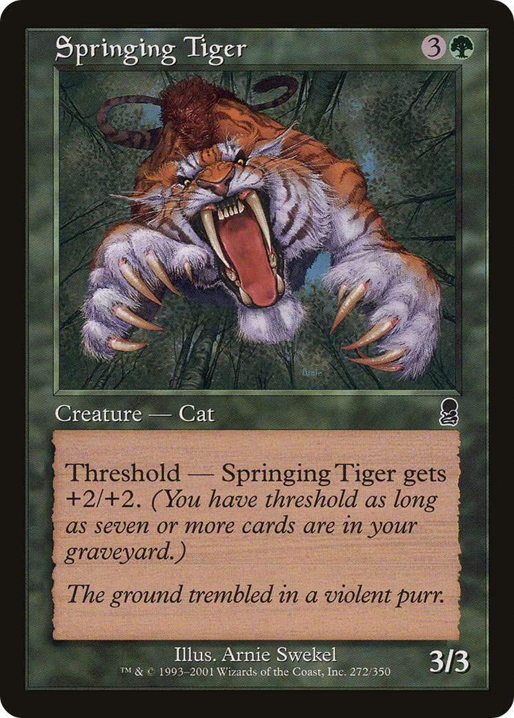 Springing Tiger (ODY-272) - Odyssey - Premium MTG Single from Wizards of the Coast - Just $0.25! Shop now at Game Crave Tournament Store