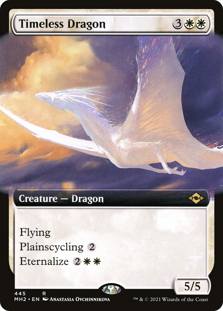Timeless Dragon (MH2-445) - Modern Horizons 2: (Extended Art) - Premium MTG Single from Wizards of the Coast - Just $0.25! Shop now at Game Crave Tournament Store