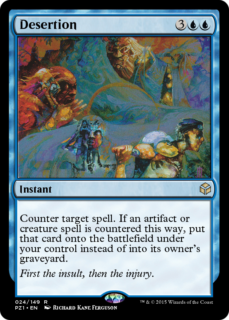 Desertion (PZ1-024) - Legendary Cube Prize Pack Foil - Premium MTG Single from Wizards of the Coast - Just $0! Shop now at Game Crave Tournament Store