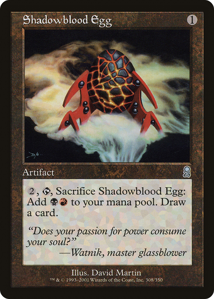 Shadowblood Egg (ODY-308) - Odyssey - Premium MTG Single from Wizards of the Coast - Just $0.25! Shop now at Game Crave Tournament Store