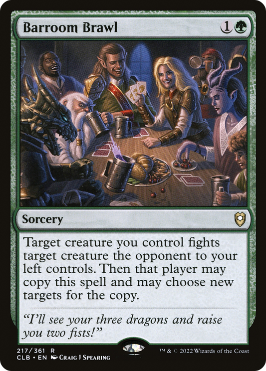 Barroom Brawl (CLB-217) - Commander Legends: Battle for Baldur's Gate Foil - Premium MTG Single from Wizards of the Coast - Just $0.08! Shop now at Game Crave Tournament Store