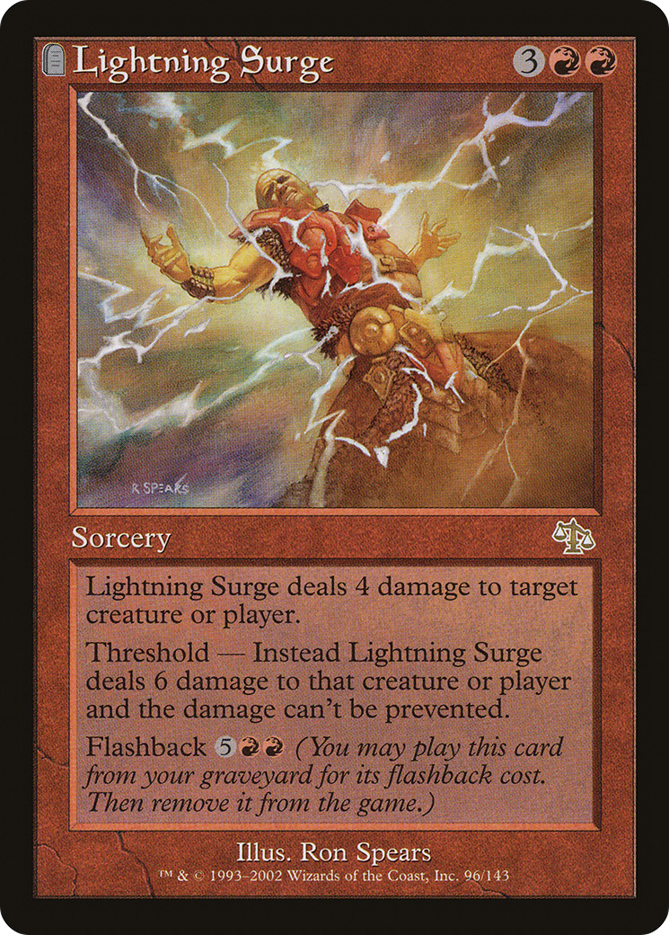 Lightning Surge (JUD-096) - Judgment: (tombstone) - Premium MTG Single from Wizards of the Coast - Just $0.08! Shop now at Game Crave Tournament Store