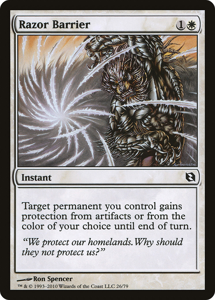 Razor Barrier (DDF-026) - Duel Decks: Elspeth vs. Tezzeret - Premium MTG Single from Wizards of the Coast - Just $0.08! Shop now at Game Crave Tournament Store