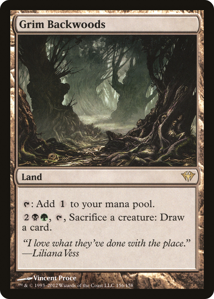 Grim Backwoods (DKA-156) - Dark Ascension - Premium MTG Single from Wizards of the Coast - Just $0.08! Shop now at Game Crave Tournament Store