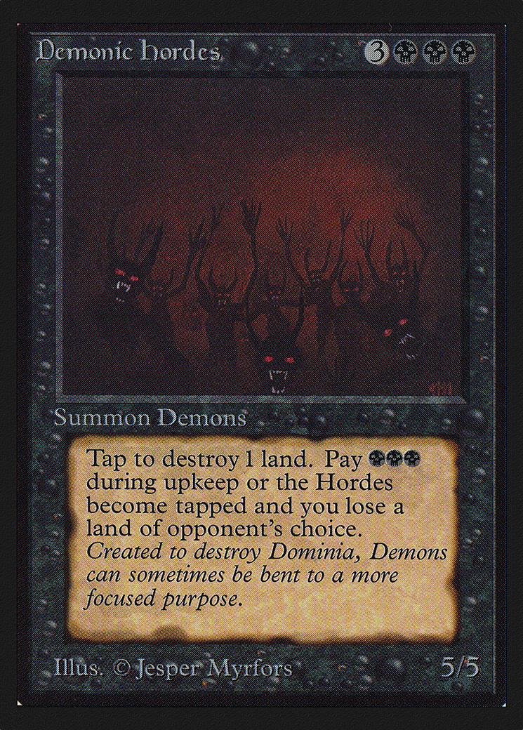 Demonic Hordes (CEI-104) - Intl. Collectors' Edition - Premium MTG Single from Wizards of the Coast - Just $2.65! Shop now at Game Crave Tournament Store